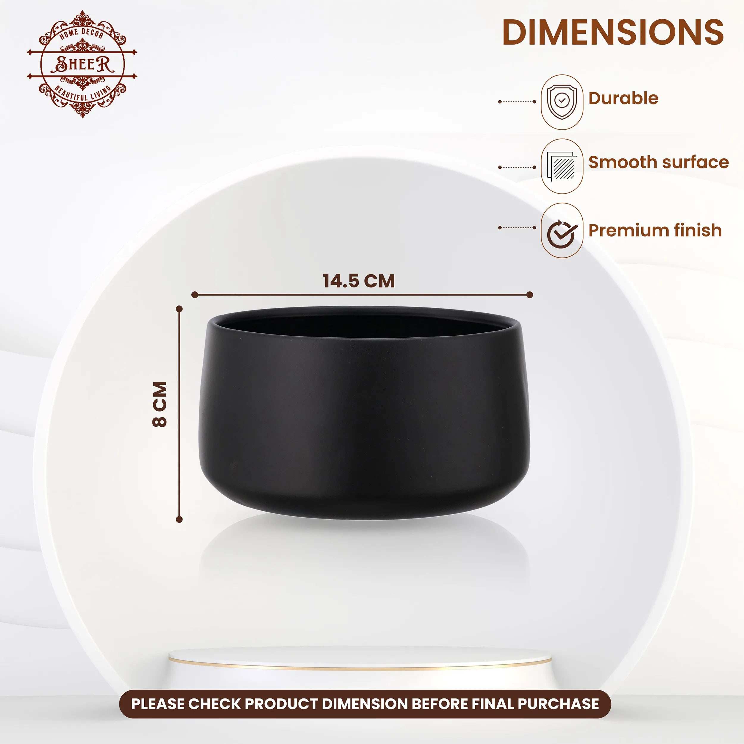 Black Pebble Planters Set