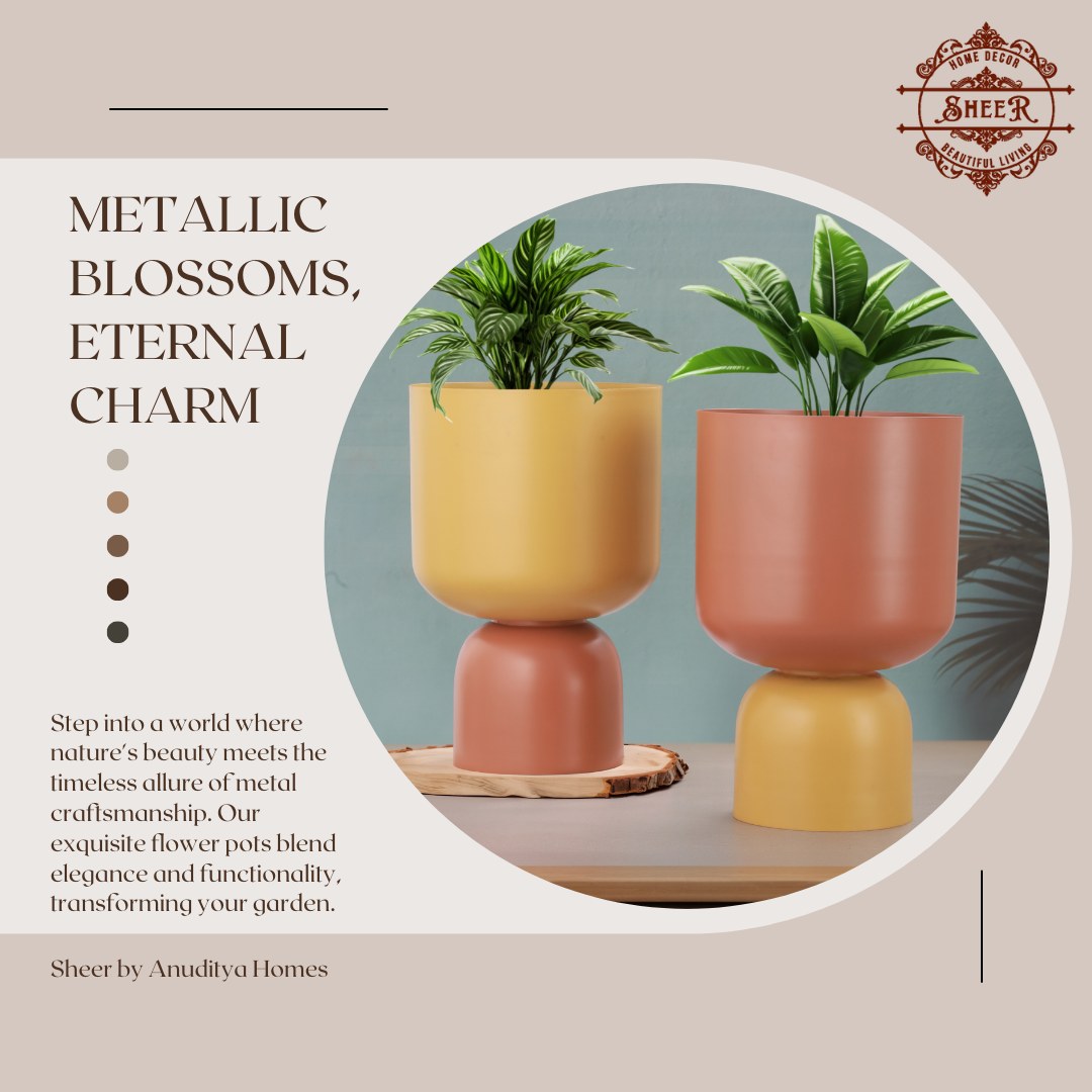 Solstice Color-Block Statement Planter