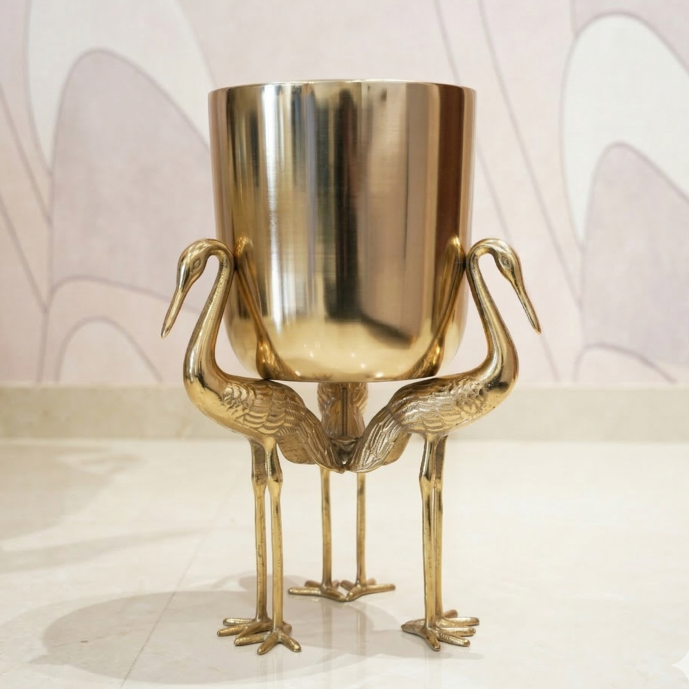 Swan Designer Metal Planter