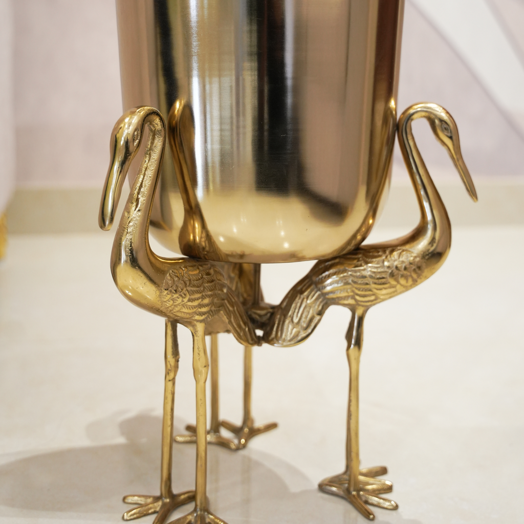Swan Designer Metal Planter