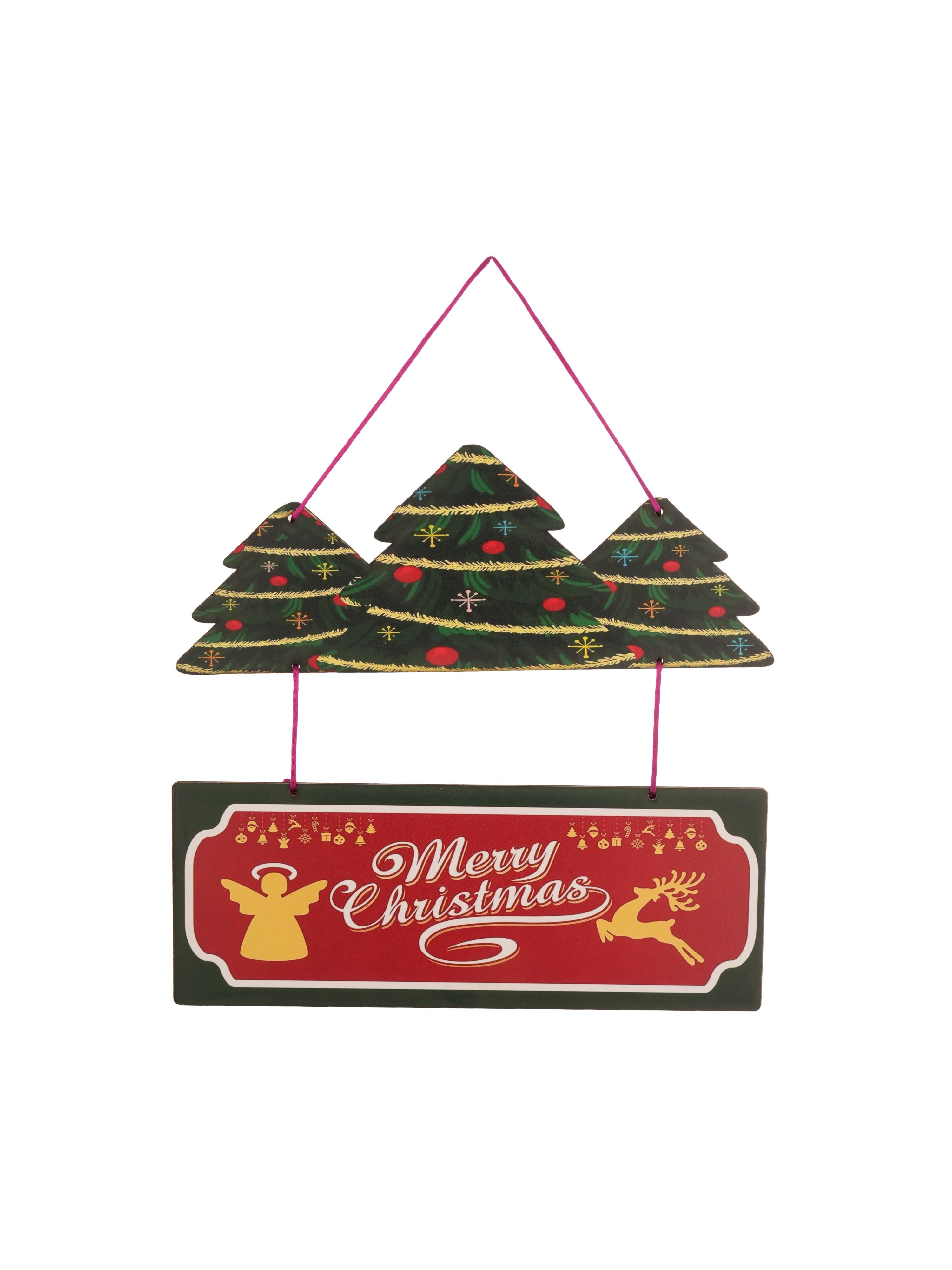 Merry Christmas Tree MDF Wall Hanging Décor