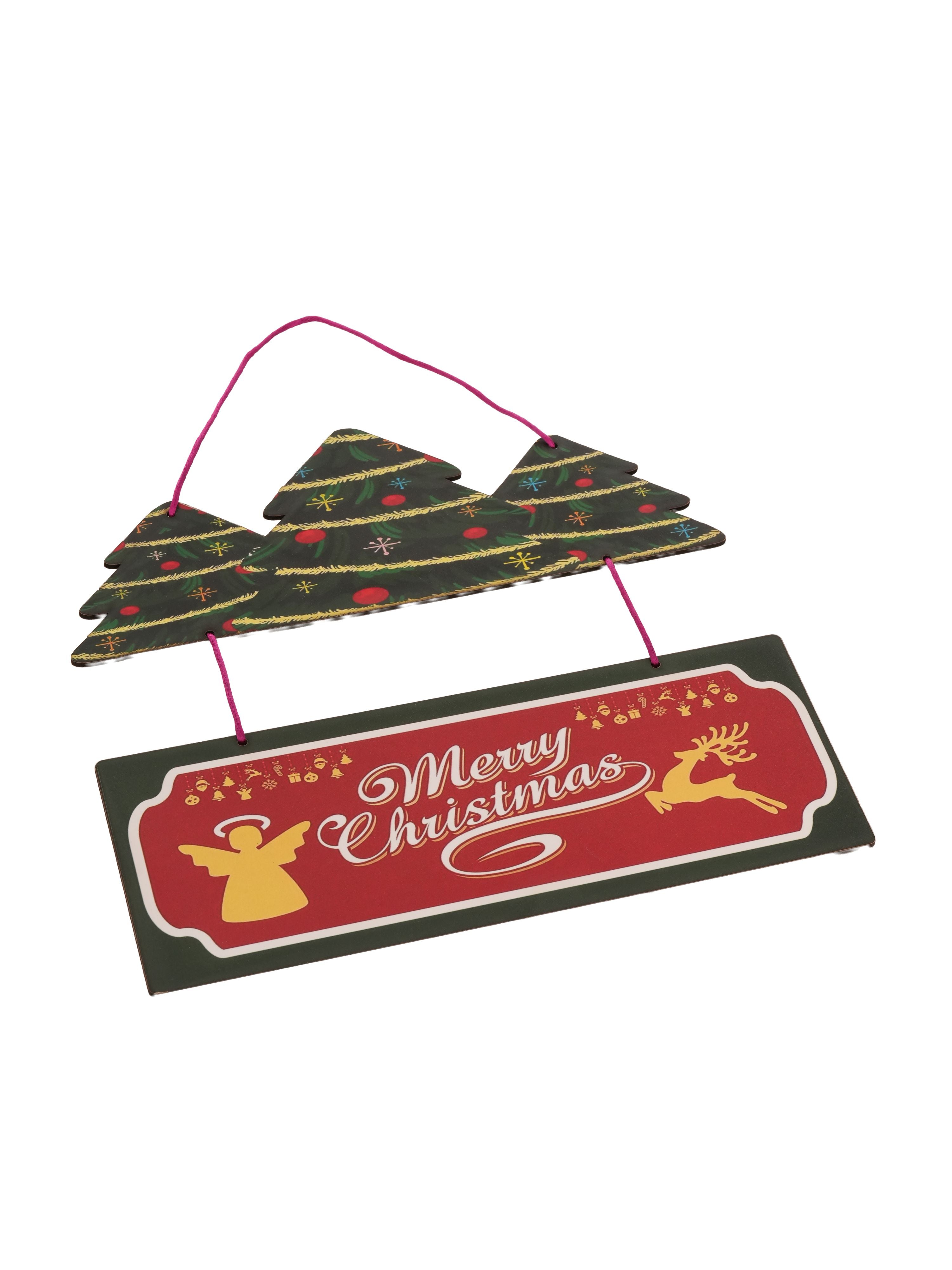 Merry Christmas Tree MDF Wall Hanging Décor