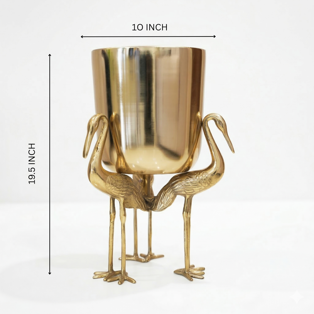 Swan Designer Metal Planter