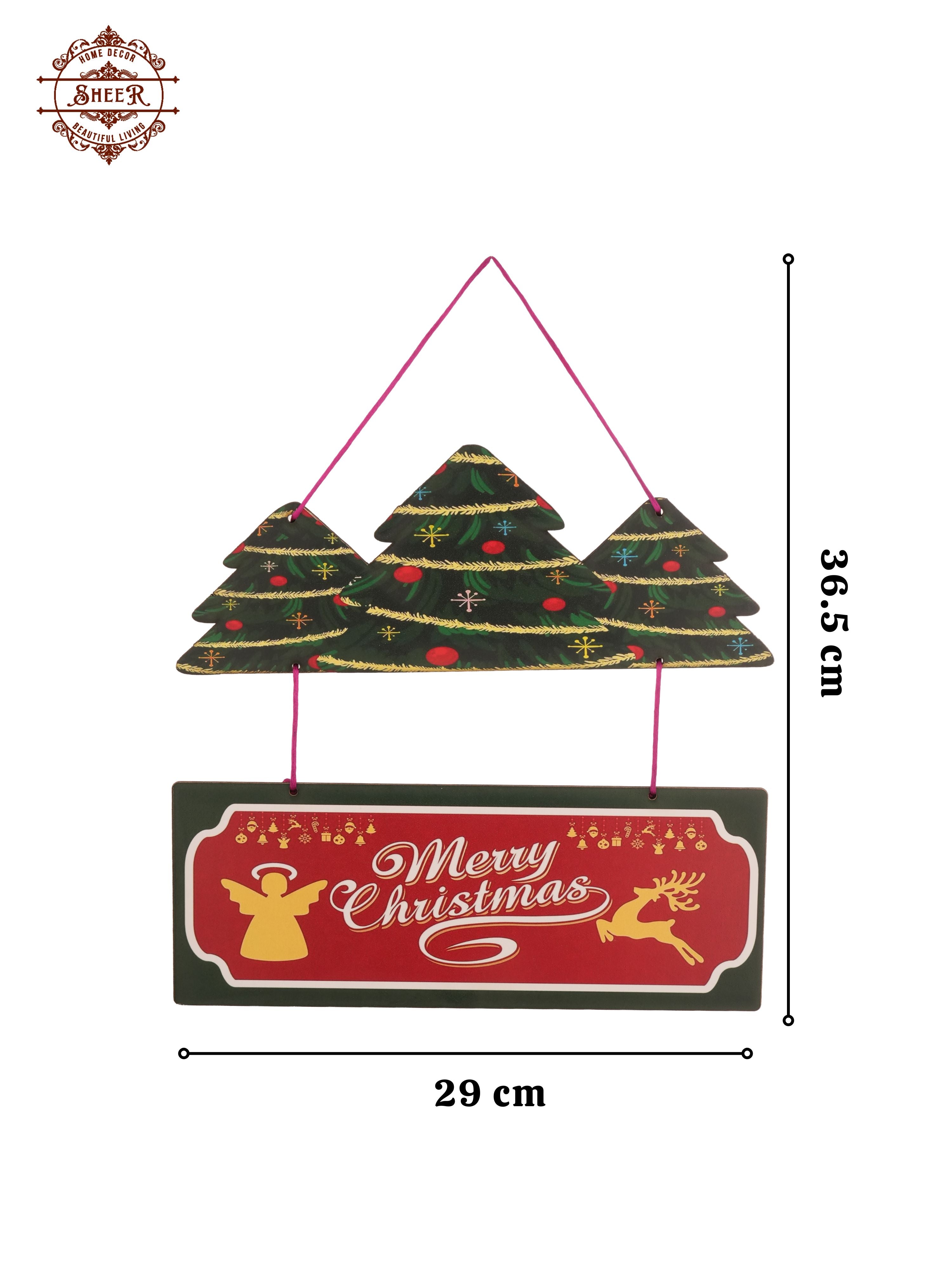 Merry Christmas Tree MDF Wall Hanging Décor