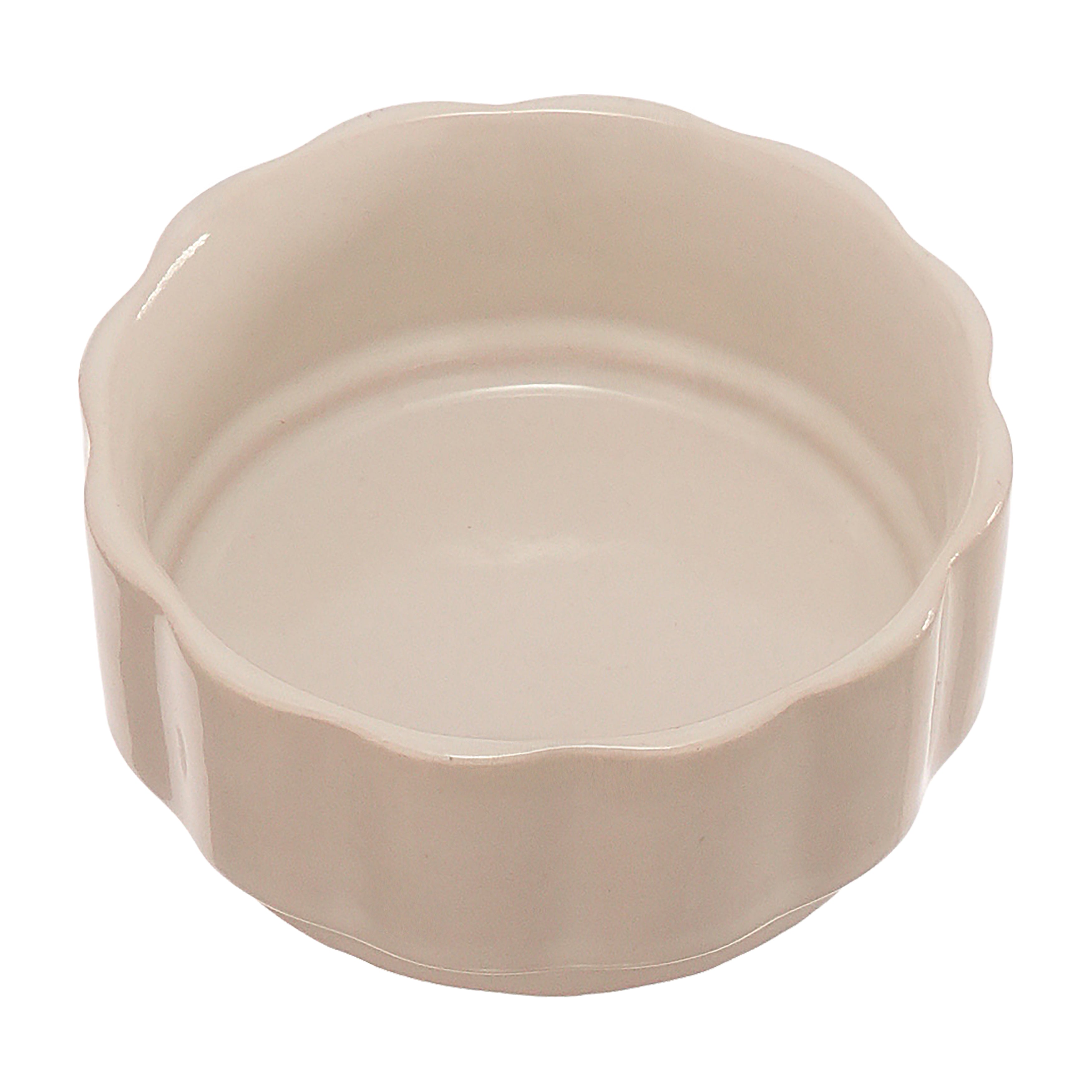 Floral Enamel Round Wooden Platter - Single Bowl Set