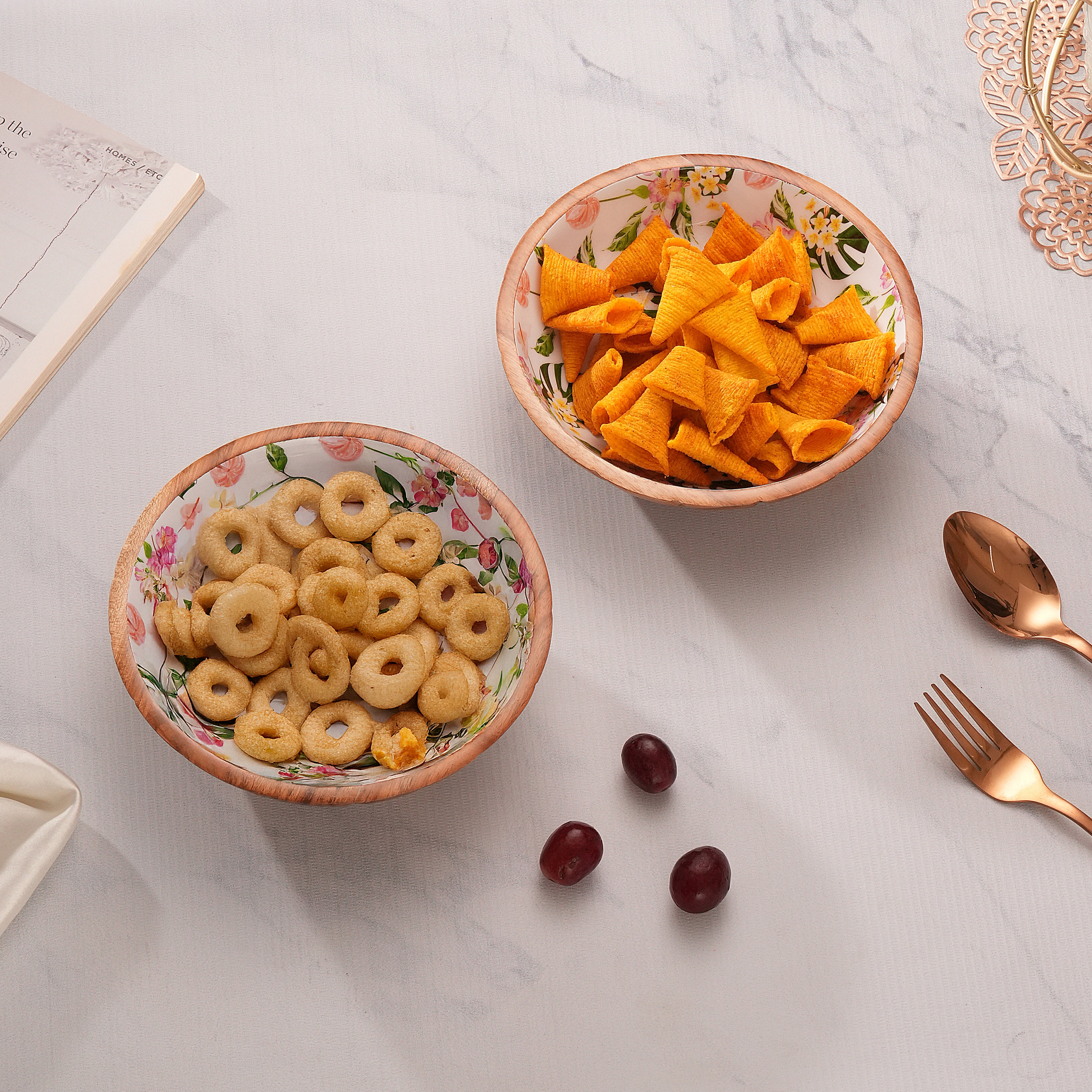 Enamel Wood Blossom Bowl