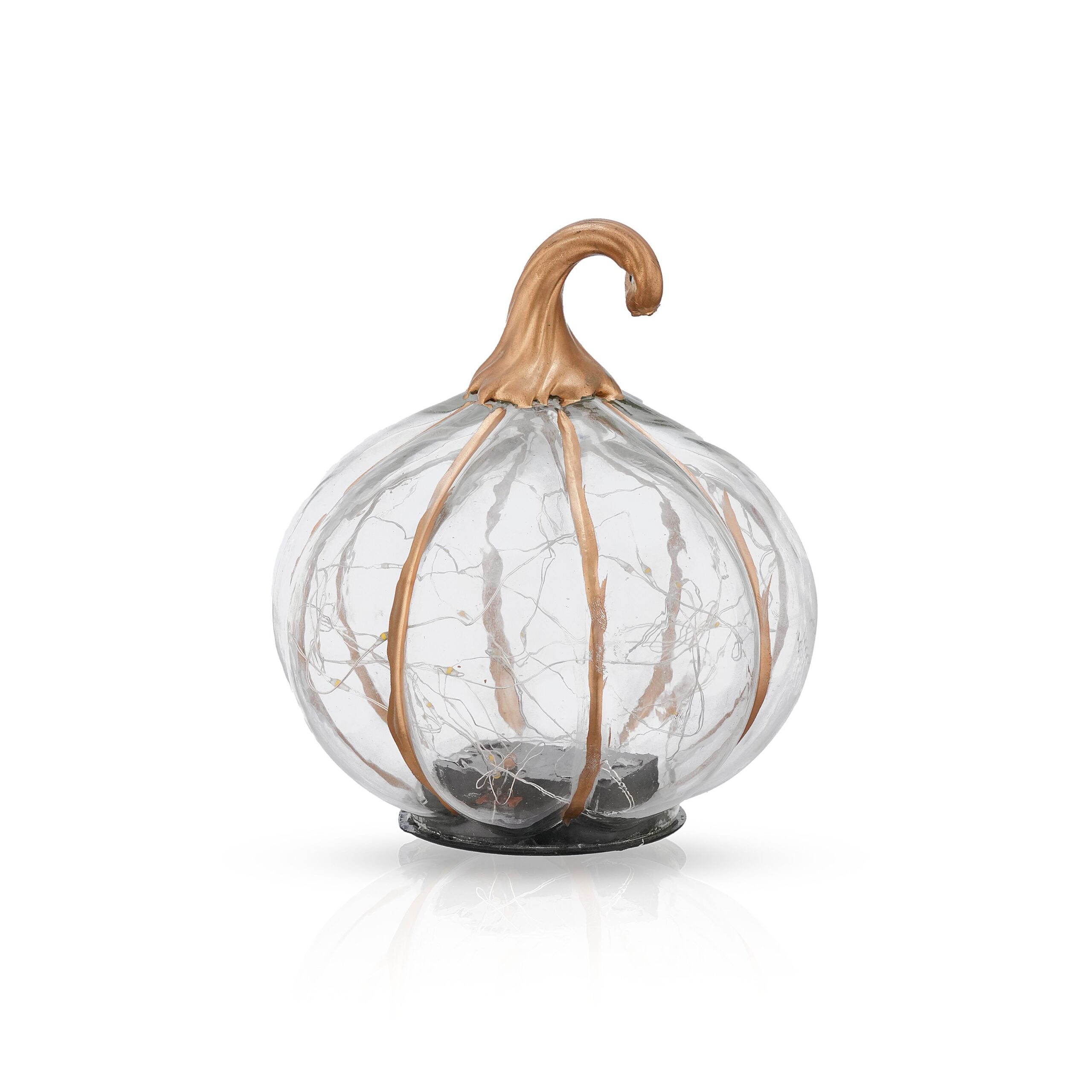 Luminous Glass Pumpkin Décor - Transparent