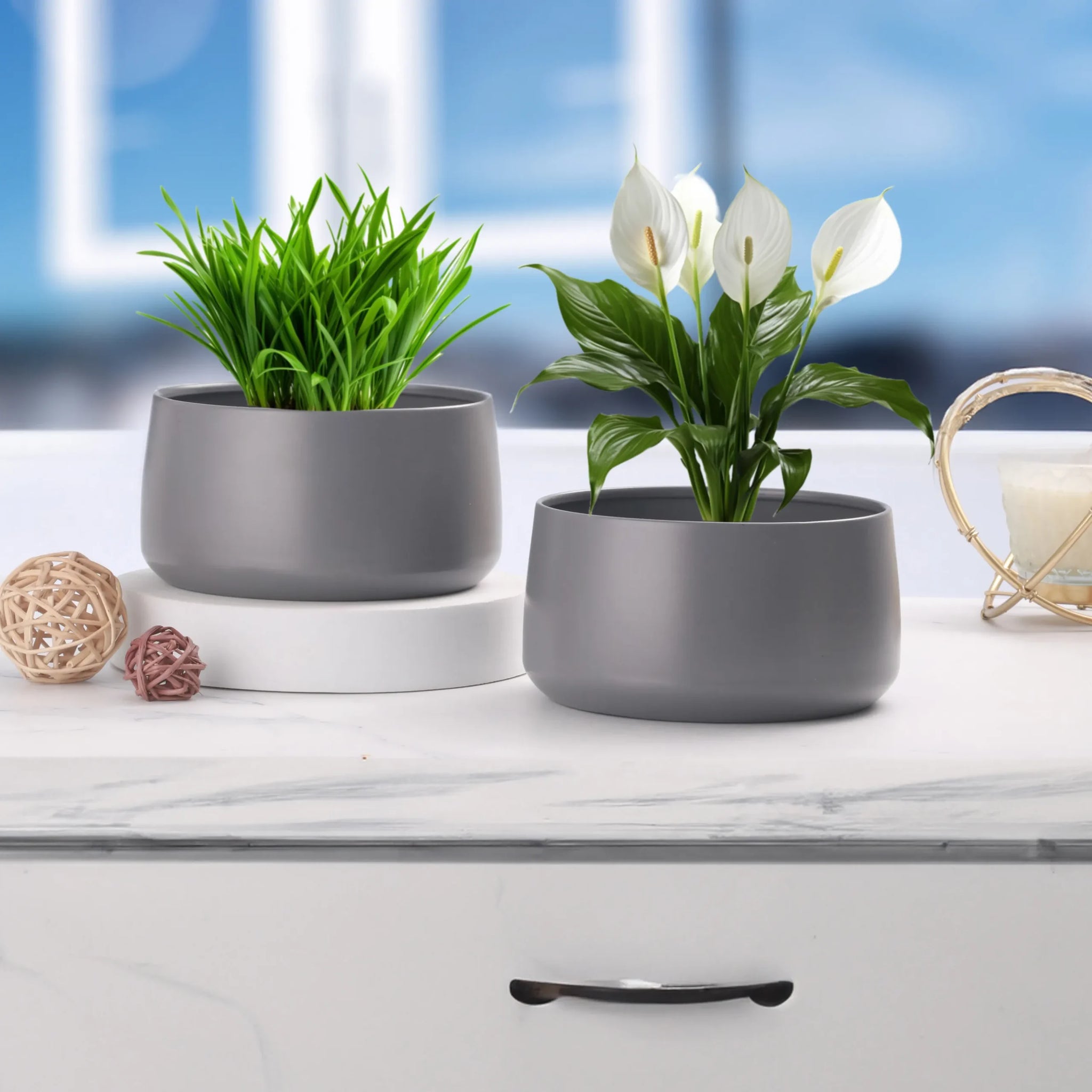 Luna Curve Planter Set
