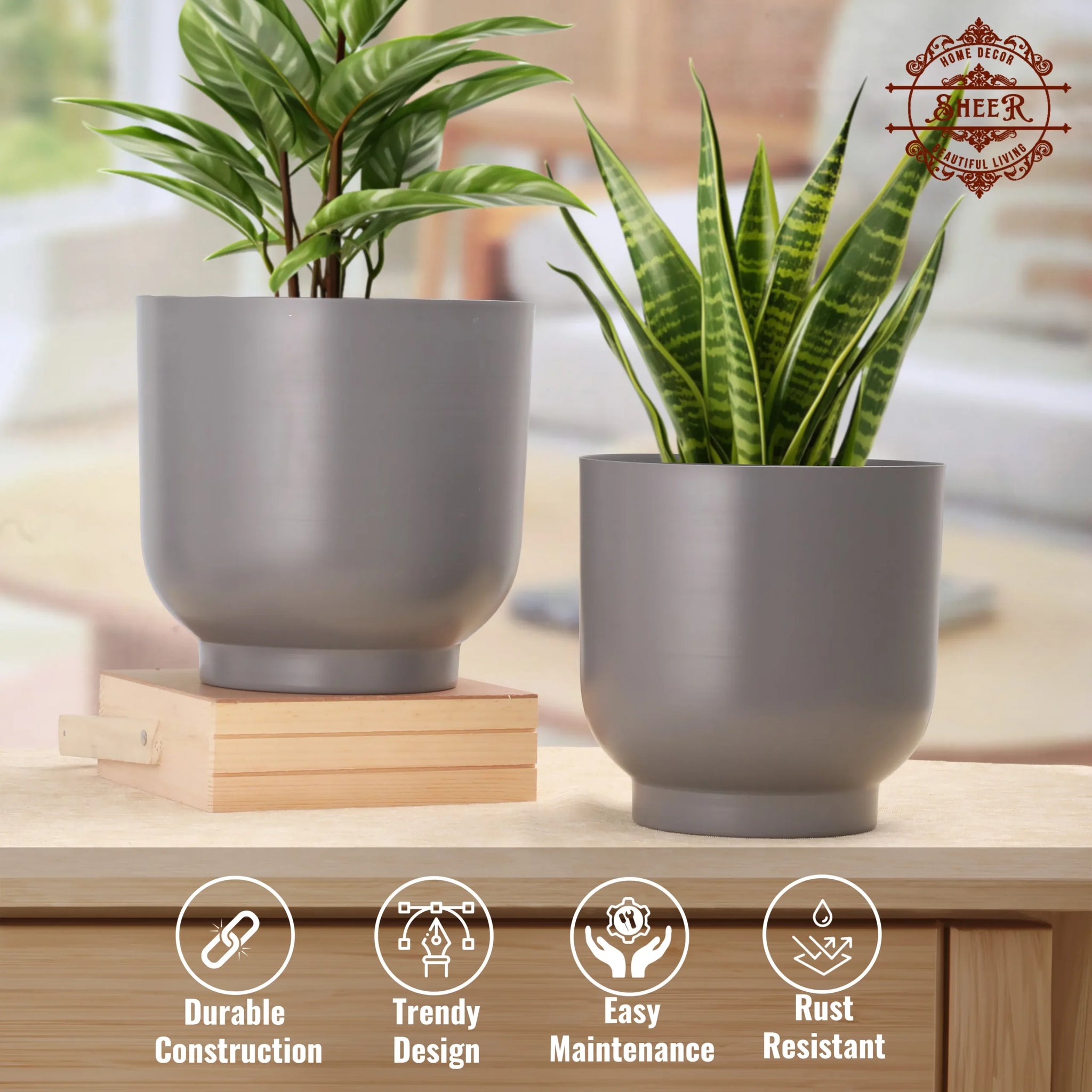 Graphite Grace Planter
