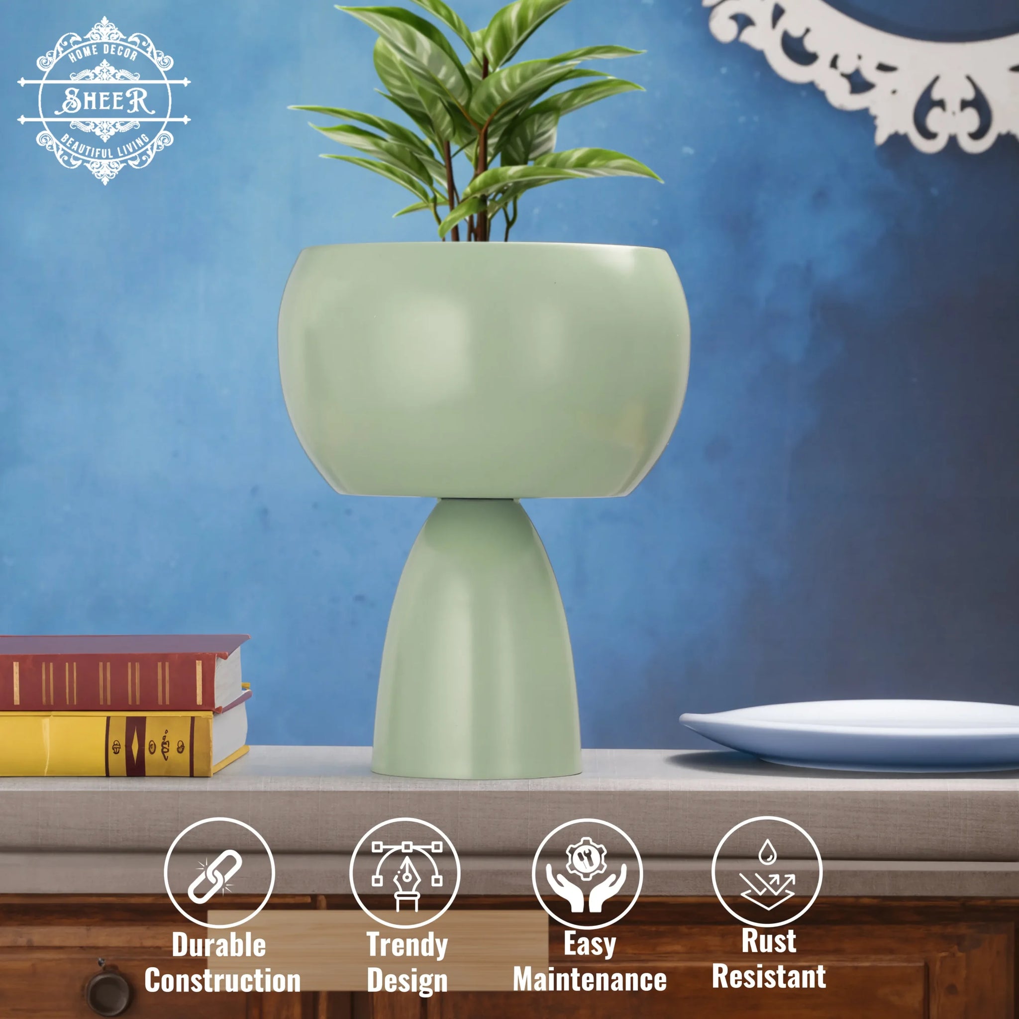 Aqua Mist Pedestal Planter Stand