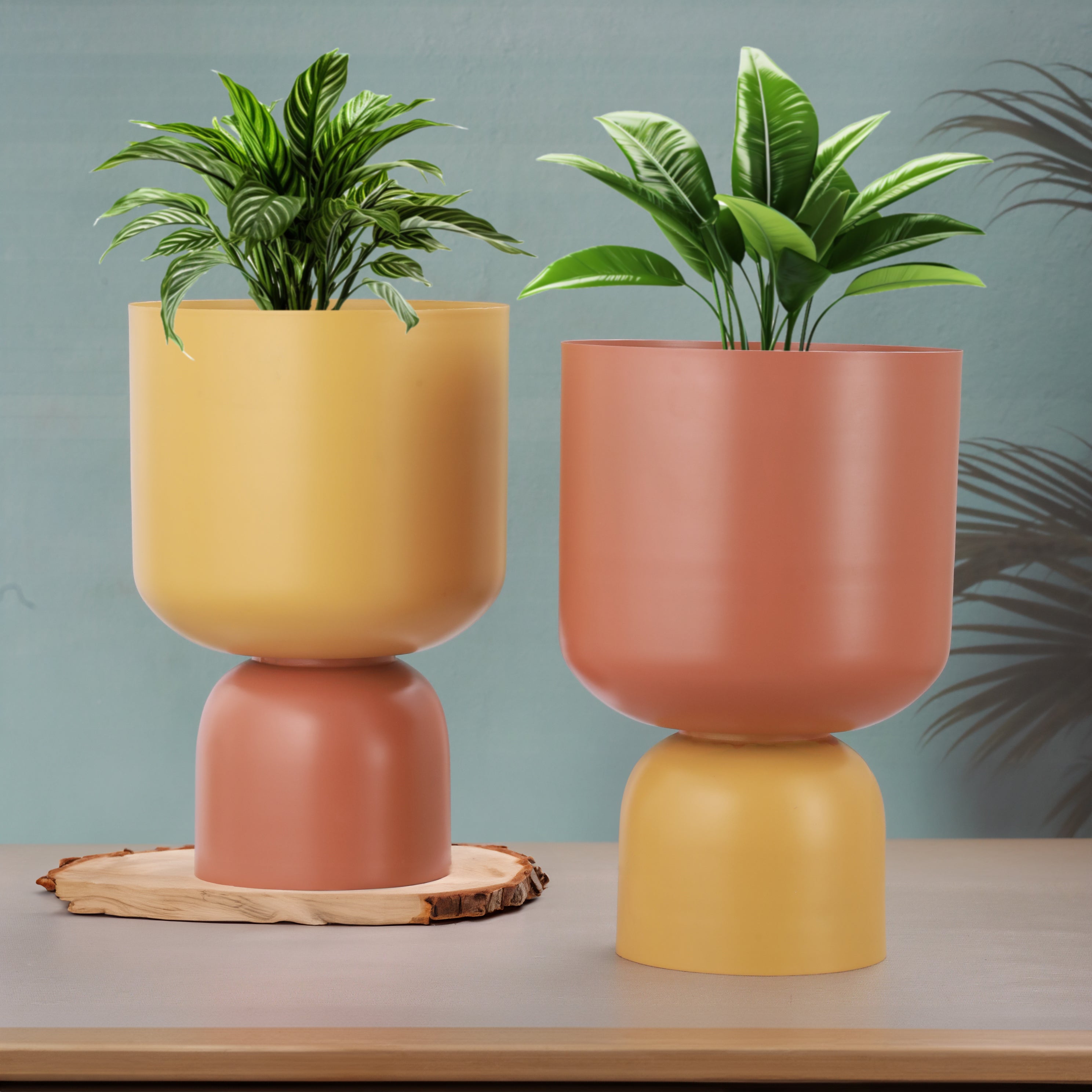Solstice Color-Block Statement Planter