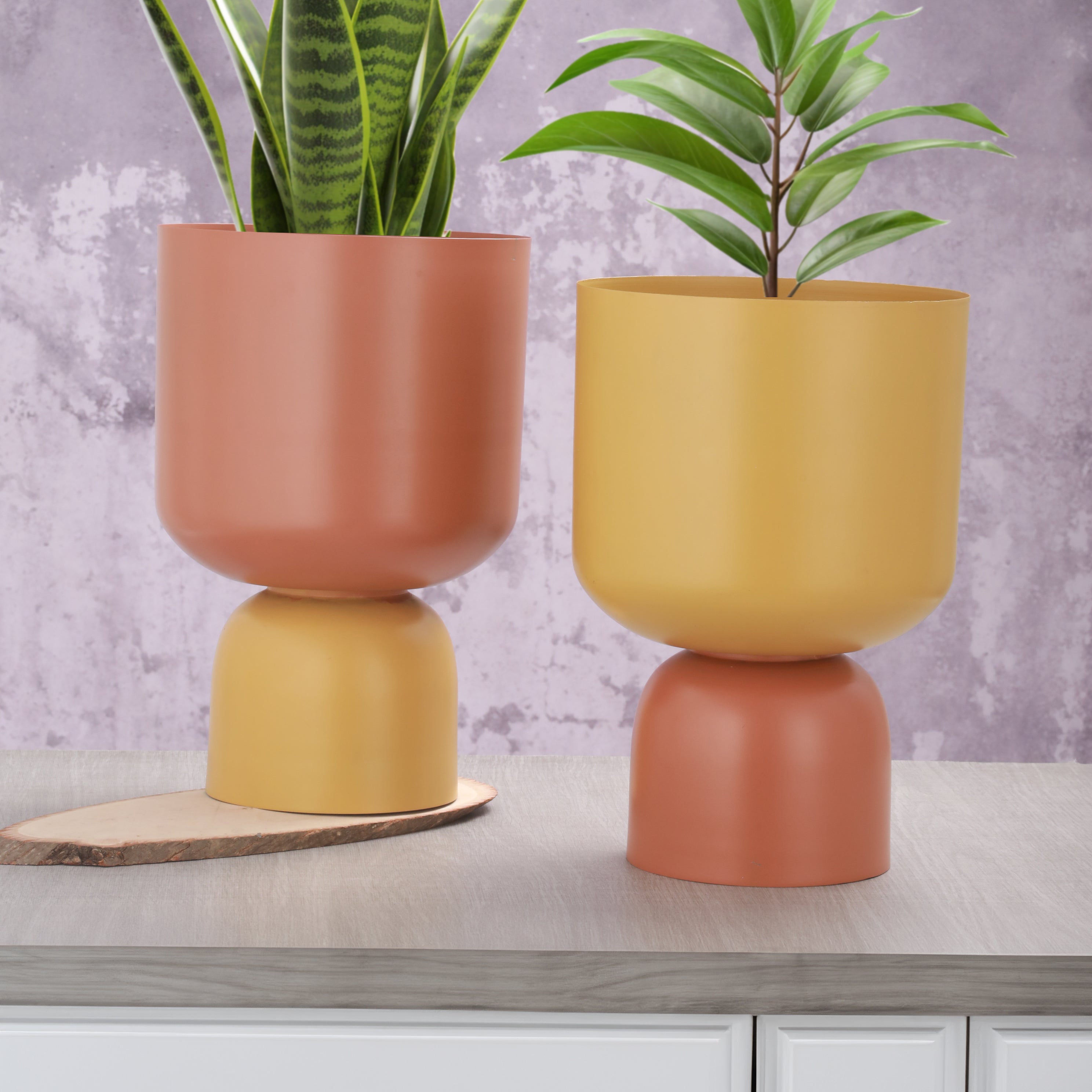 Solstice Color-Block Statement Planter