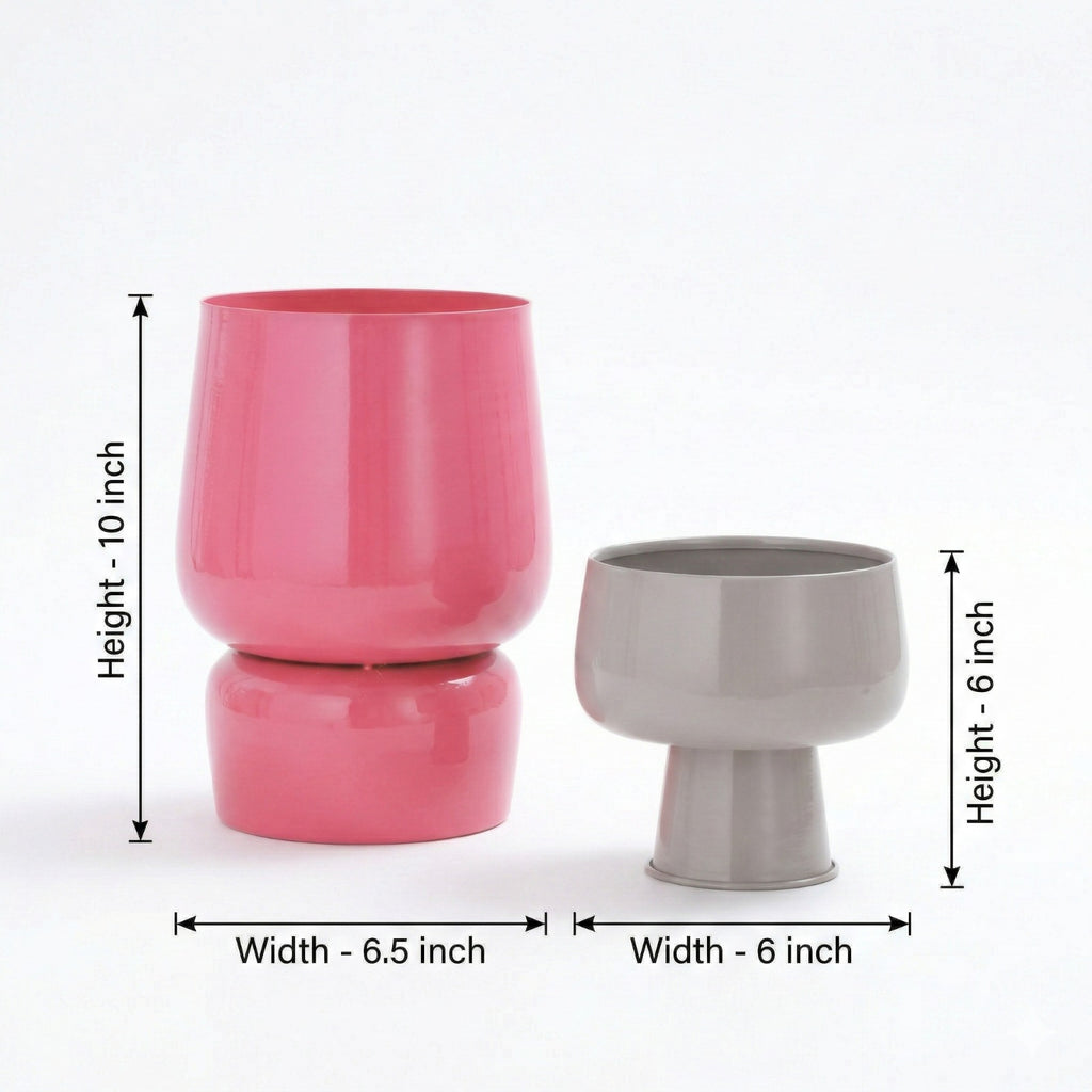 Blush Duo Pedestal Planter