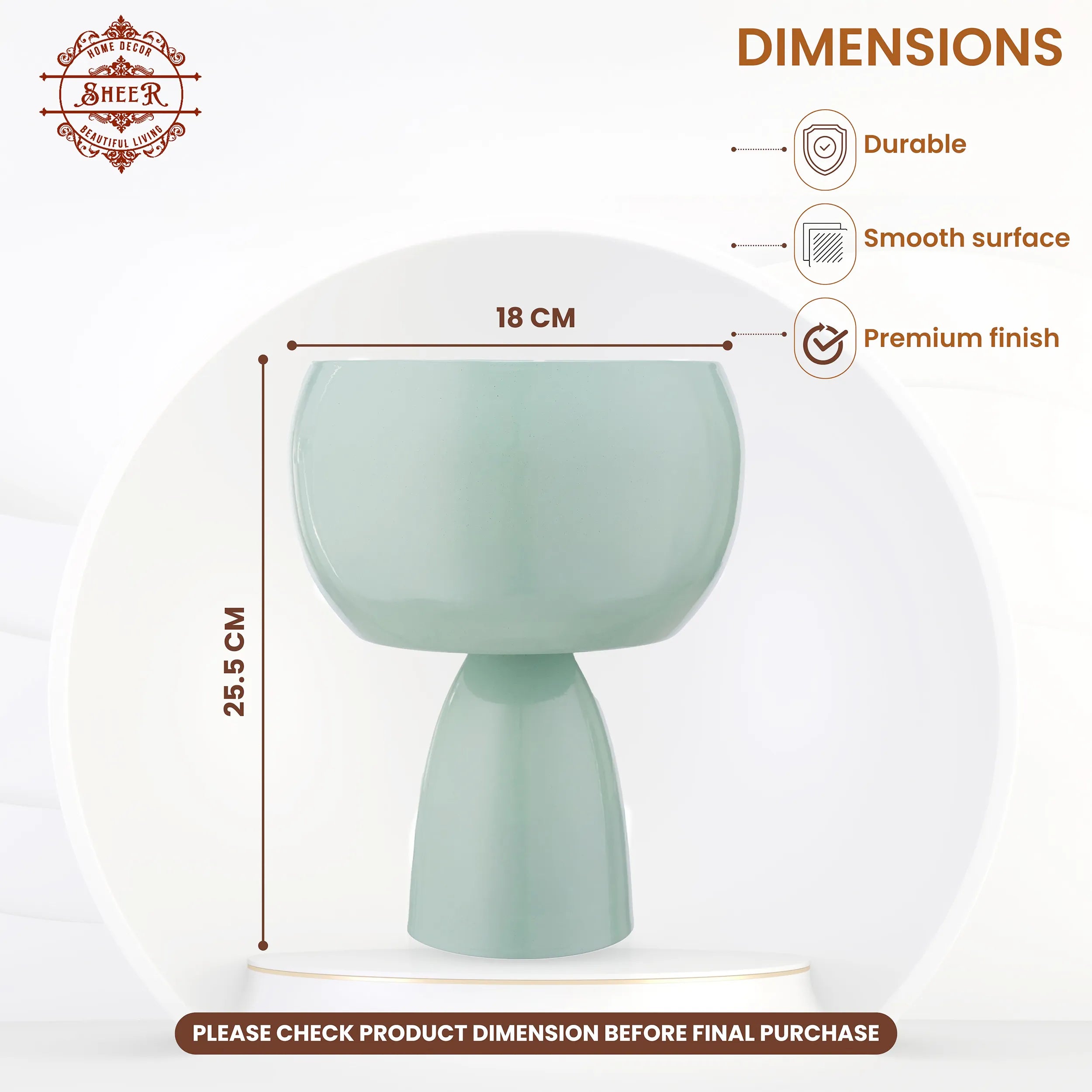 Aqua Mist Pedestal Planter Stand