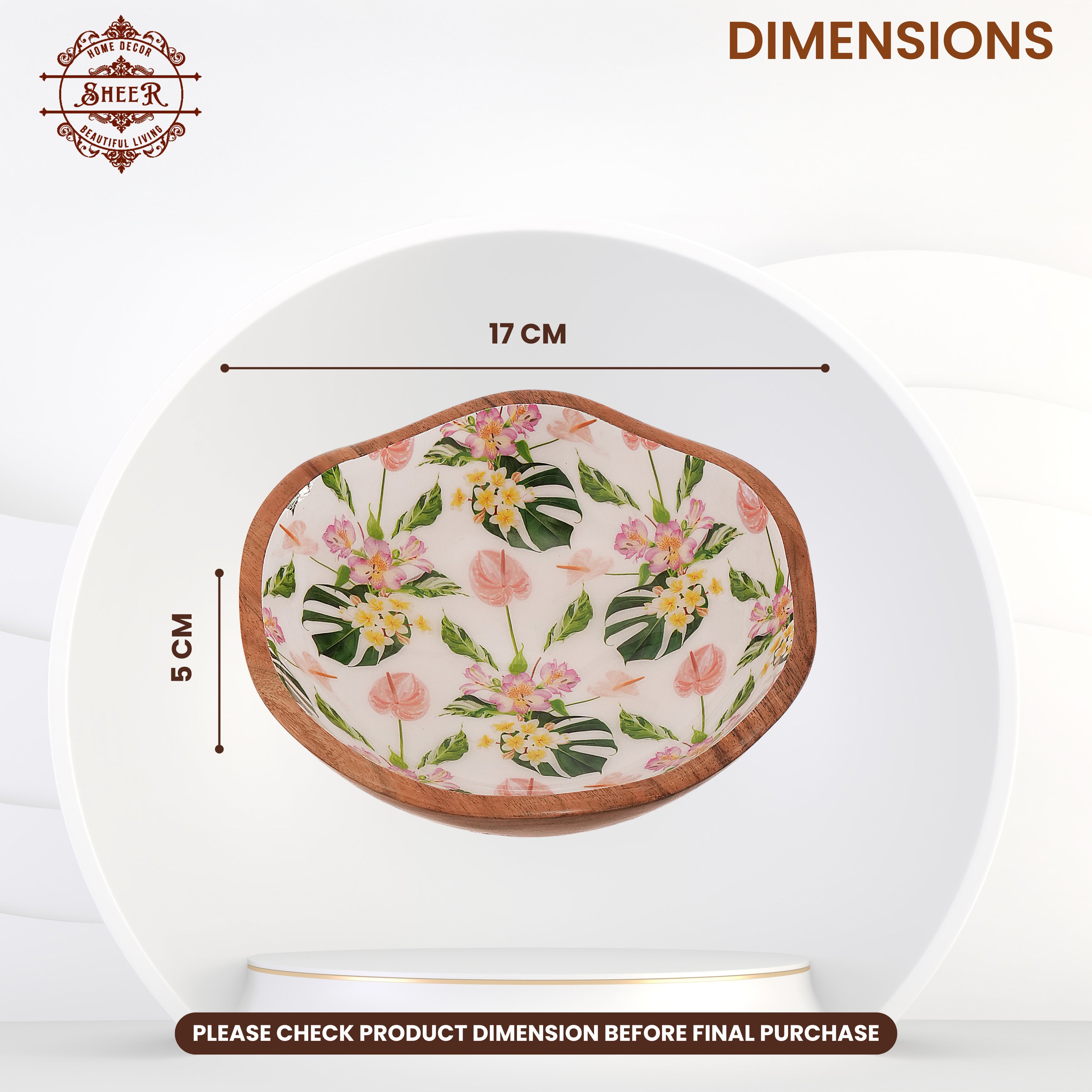 Enamel Wood Blossom Bowl