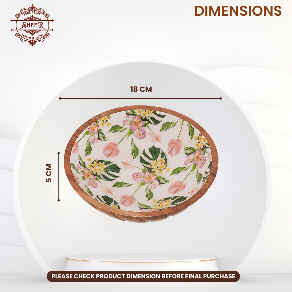 Enamel Wood Blossom Bowl