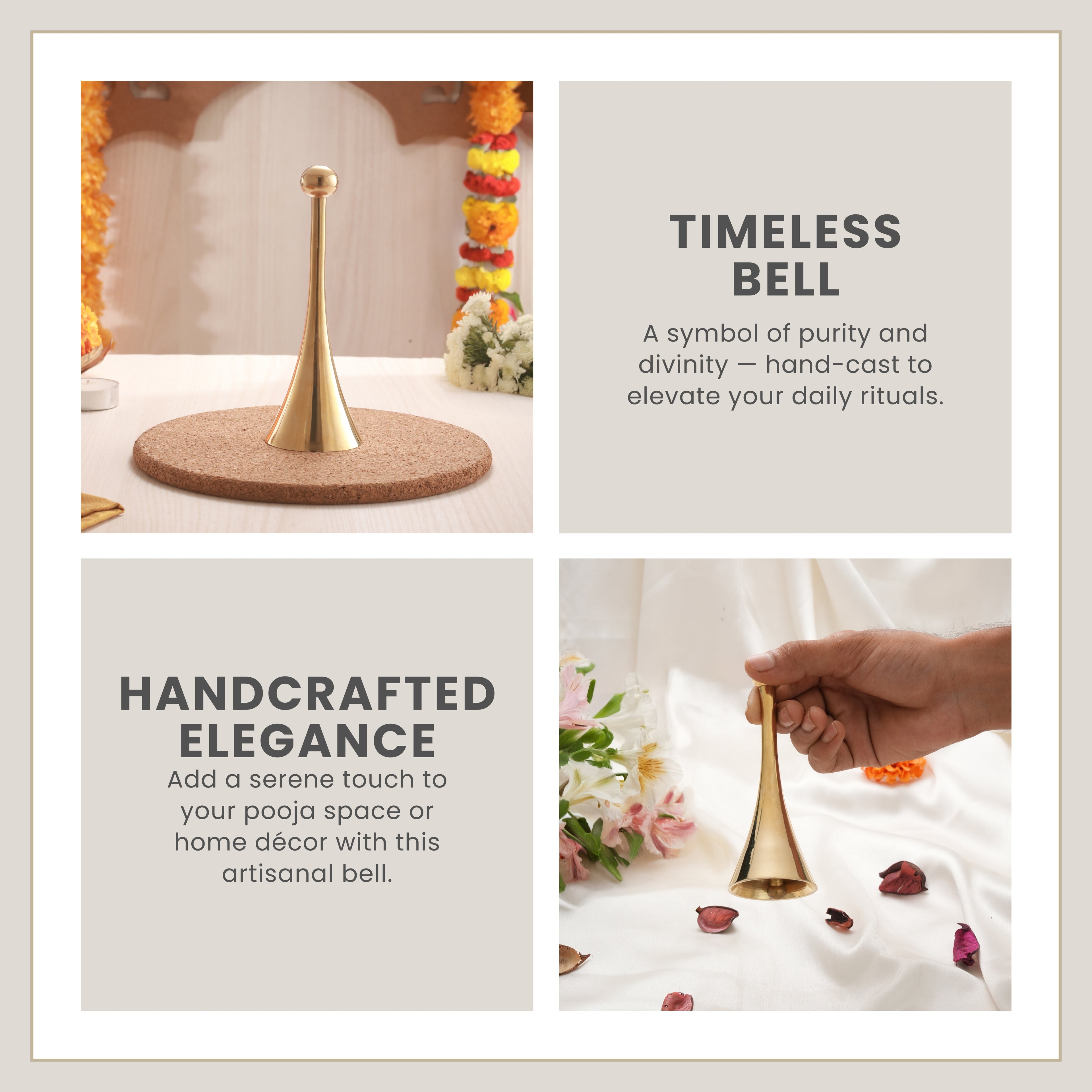 ELEGANT BRASS CONE BELL - SINGLE