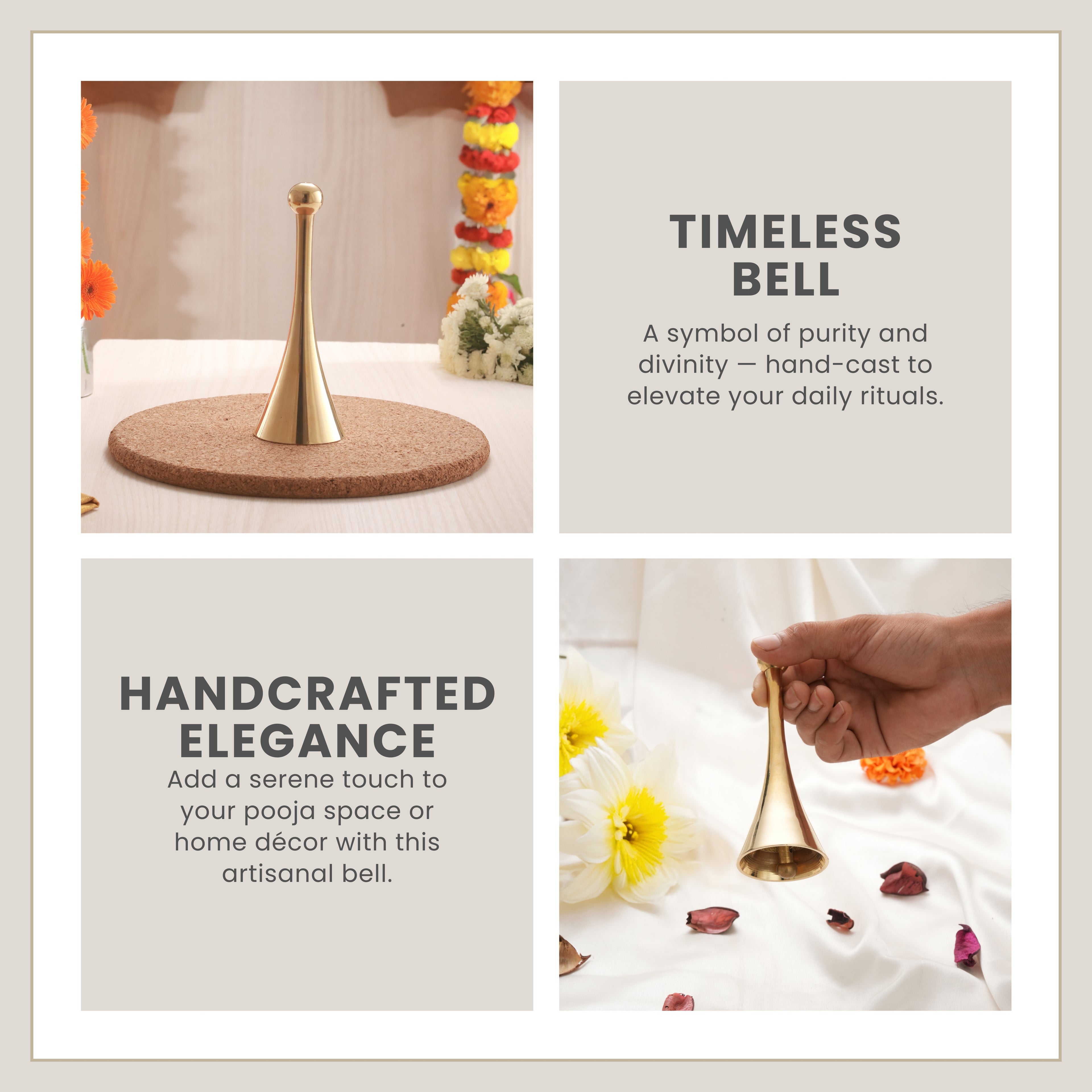 ELEGANT BRASS CONE BELL - MIDDLE