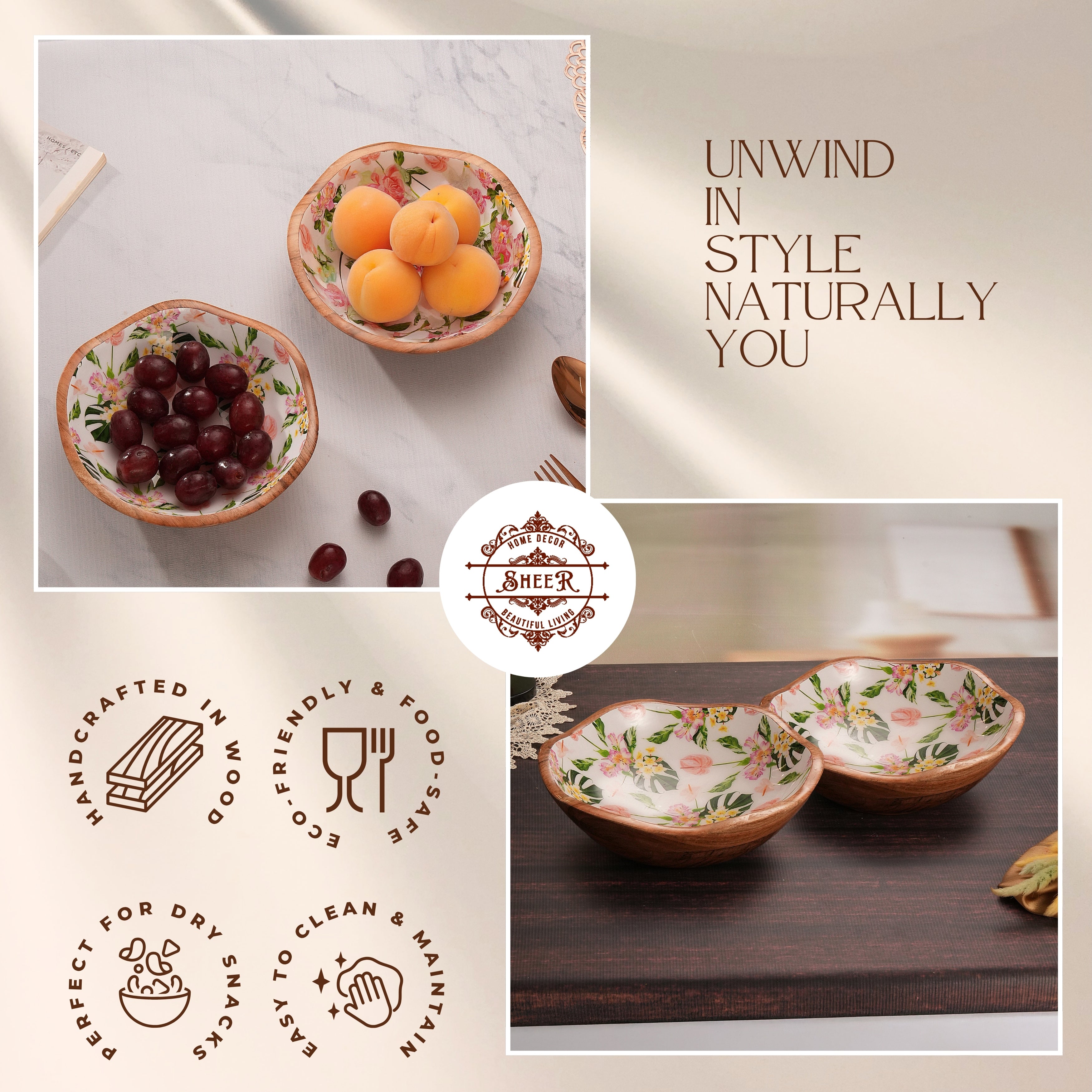 Enamel Wood Blossom Bowl