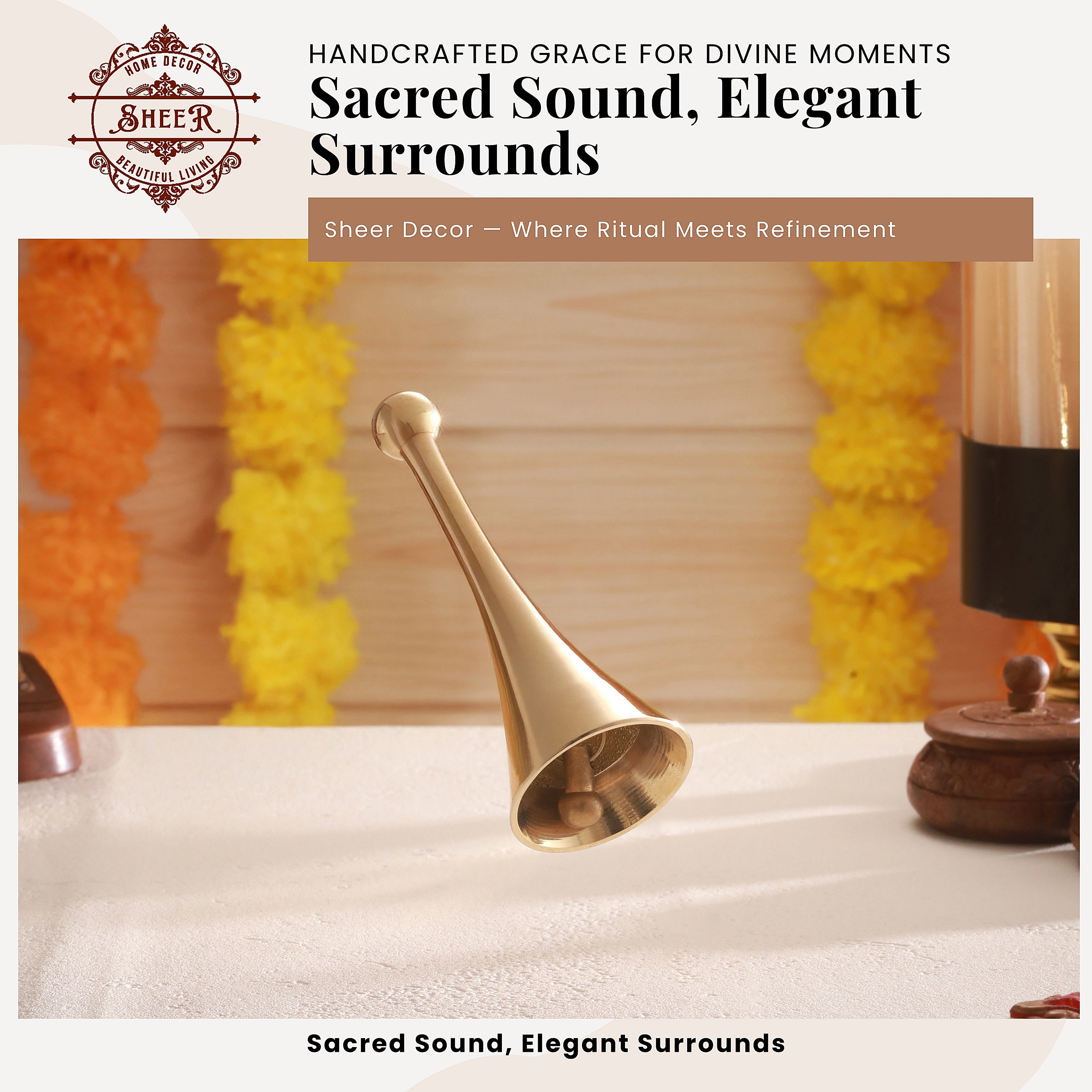 ELEGANT BRASS CONE BELL - MIDDLE