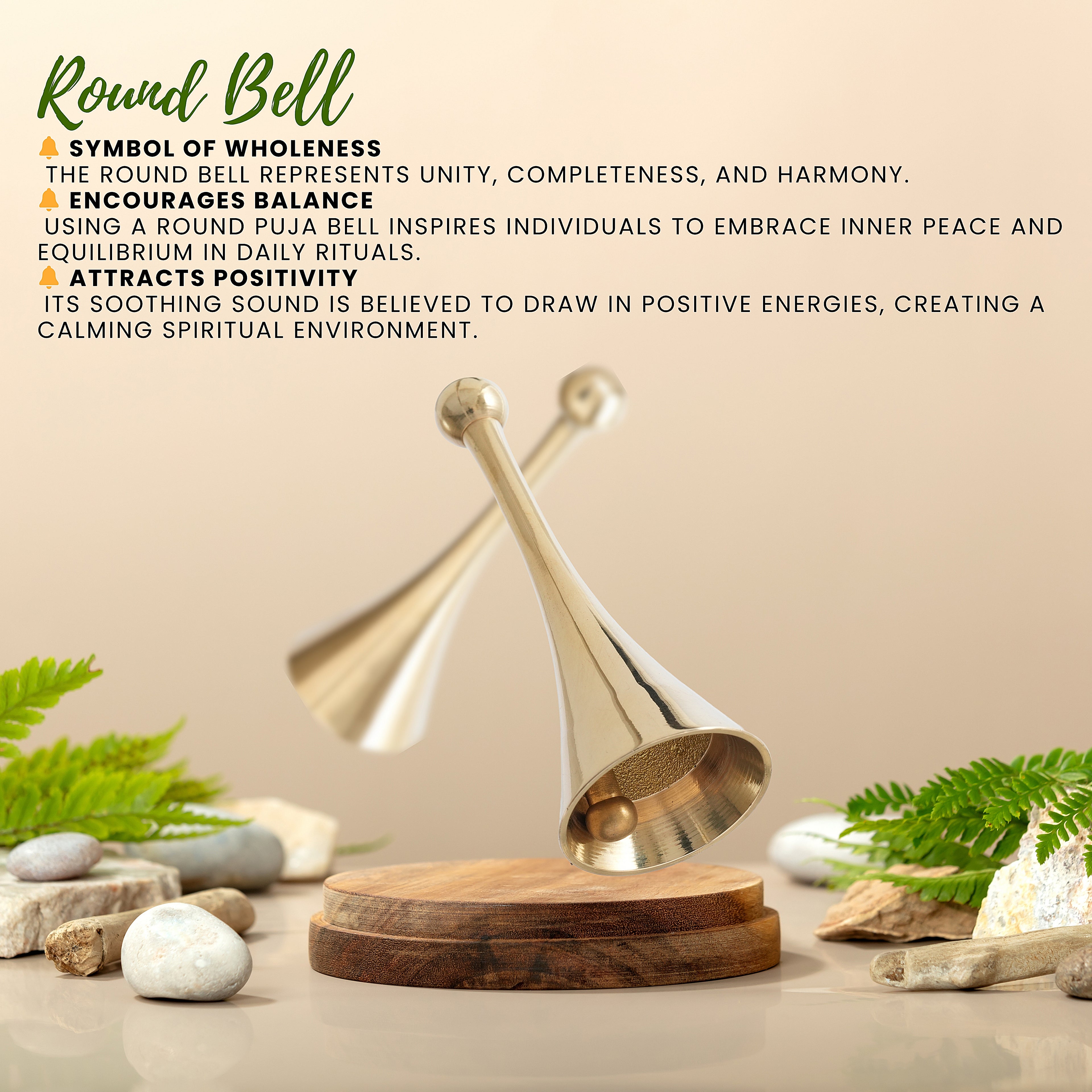 ELEGANT BRASS CONE BELL - MIDDLE