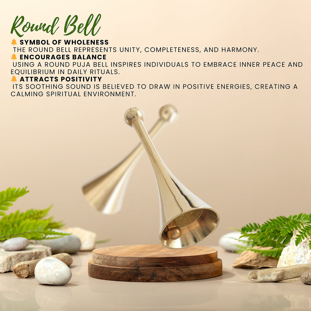 ELEGANT BRASS CONE BELL - LARGE