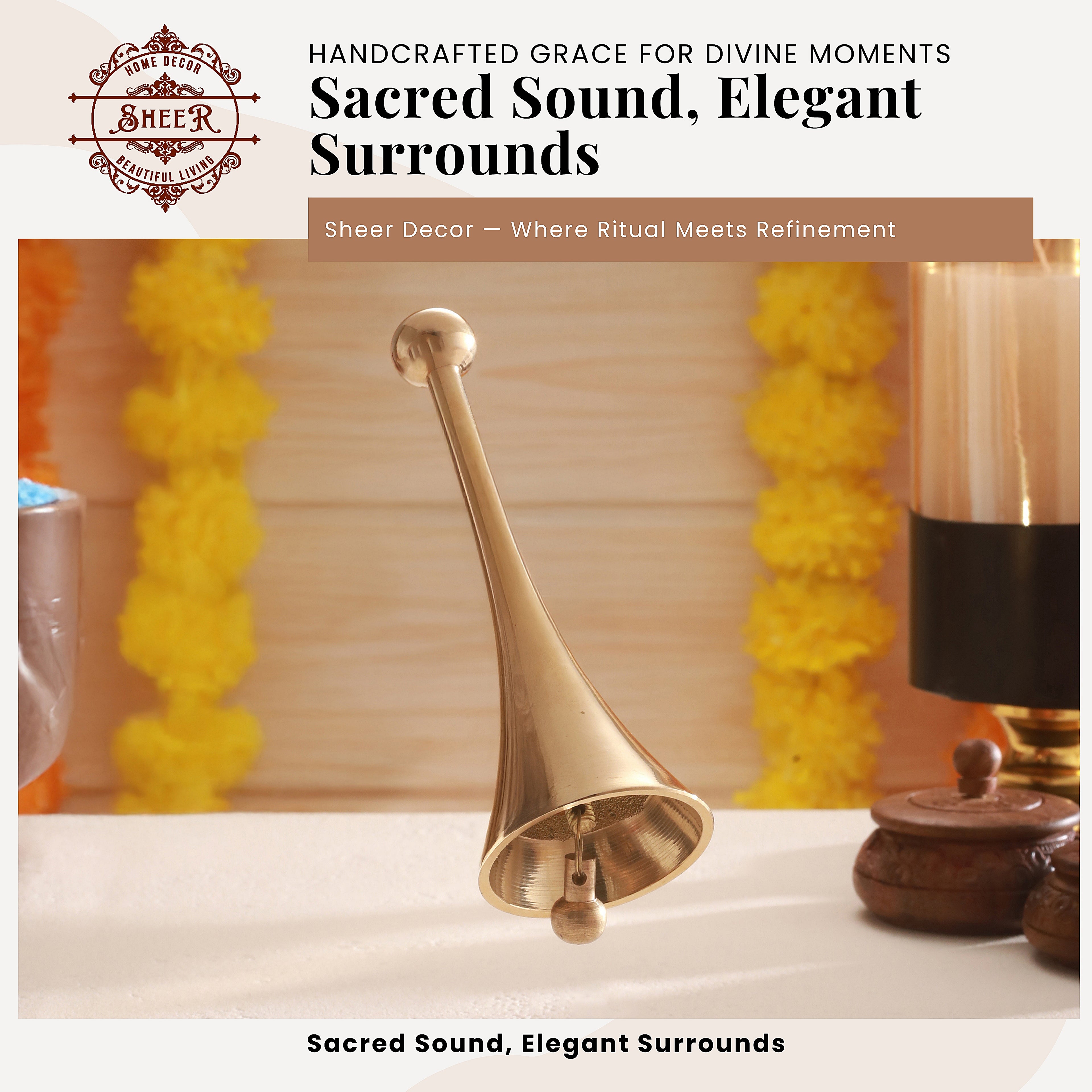 ELEGANT BRASS CONE BELL - SINGLE