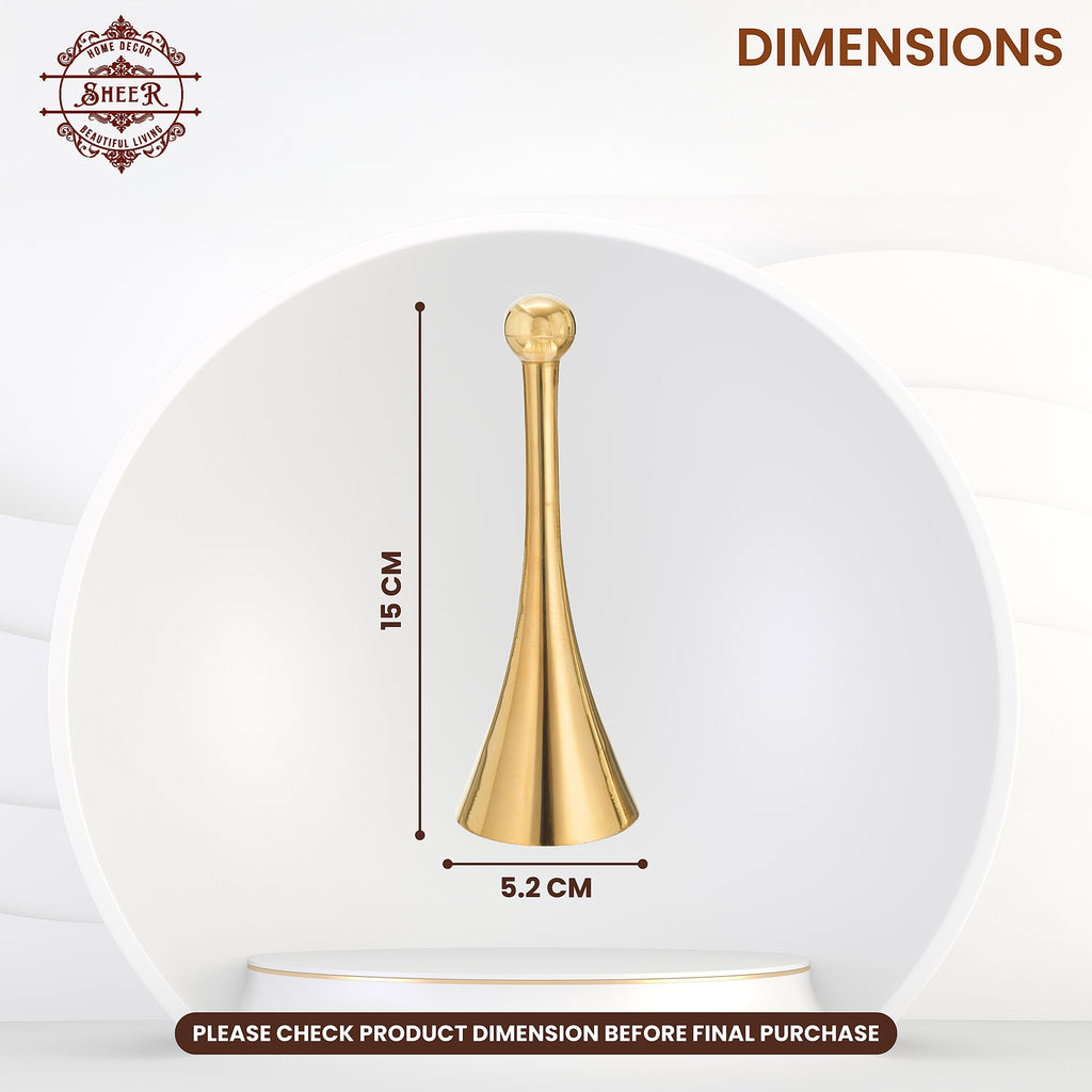 ELEGANT BRASS CONE BELL - SINGLE
