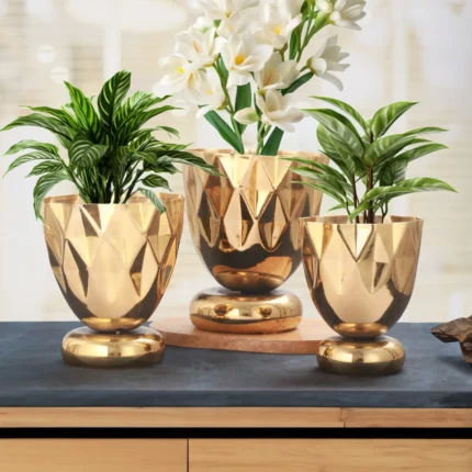 Opulent Diamond Planter Trio